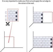 Self Adhesive Wallpaper 3D Wall Tiles Kitchen Bathroom