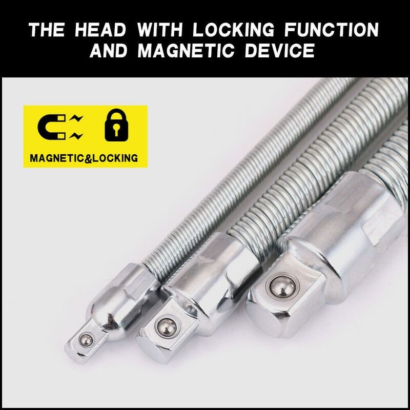 HORUSDY 3-Piece Flexible Socket Extension Bars Shaft Set