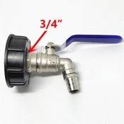 IBC 3/4" Water Tank Brass Tap Cap Adapter