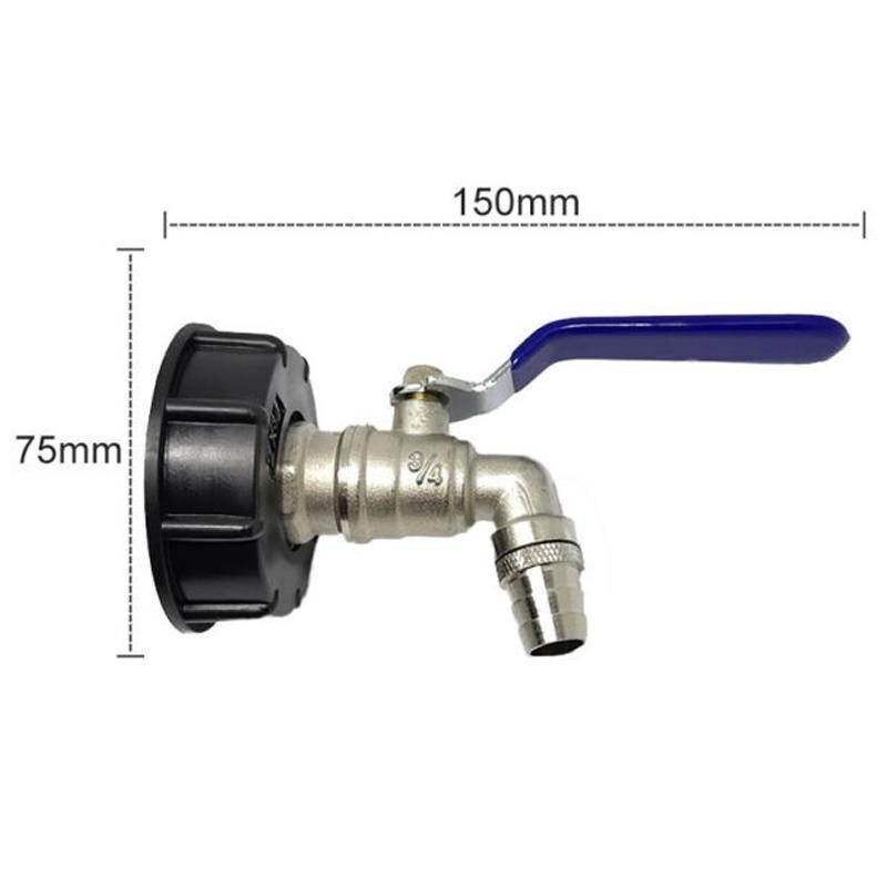 IBC 3/4" Water Tank Brass Tap Cap Adapter
