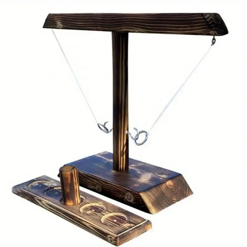 Wooden Ring Toss Game - Classic Drinking Party Toy for Adults