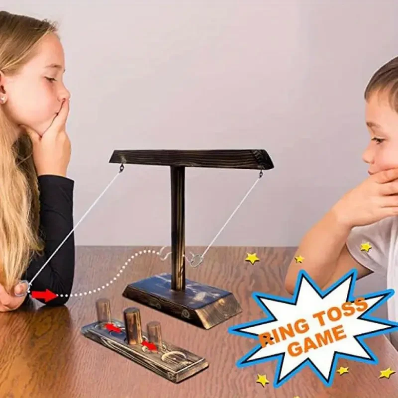 Wooden Ring Toss Game - Classic Drinking Party Toy for Adults