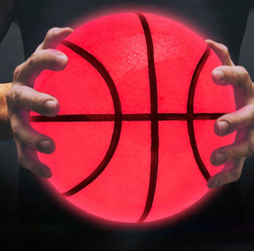LED Basketball Light Up Bright Streetball Classic Size 7 Luminous Basketball Glowing for Birthday Gift