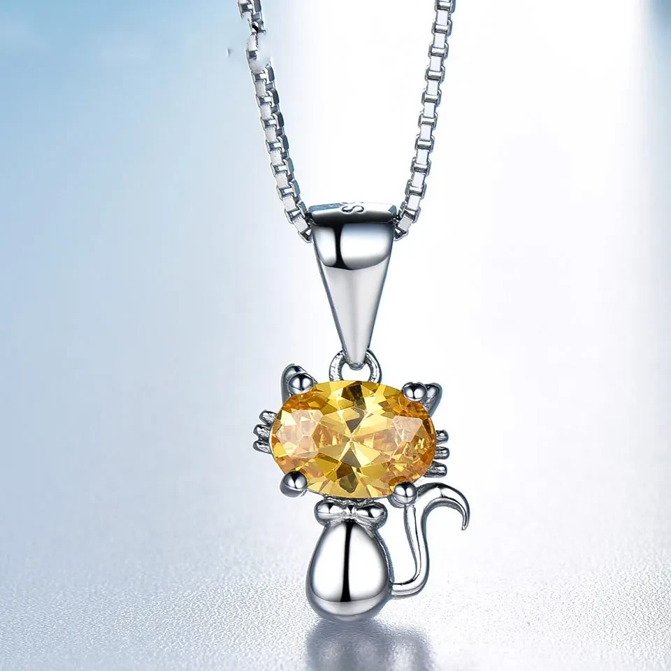 Cat body Topaz GEM PENDANT