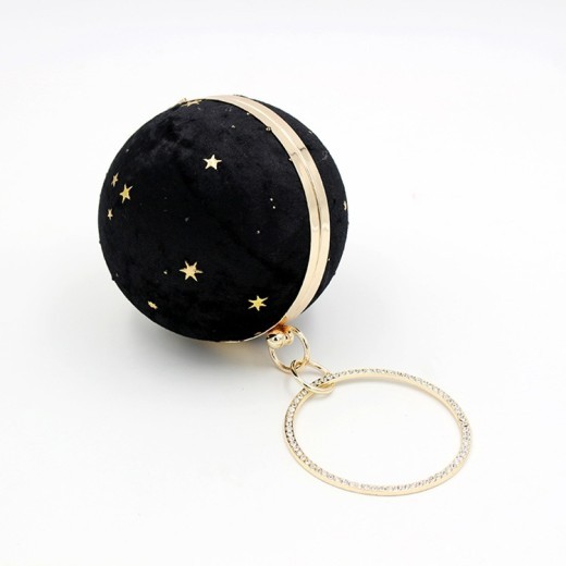 Fashion Temperament Starry Sky Ball Bag Suede Dinner Bag Evening Party