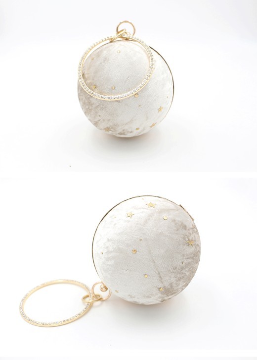 Fashion Temperament Starry Sky Ball Bag Suede Dinner Bag Evening Party