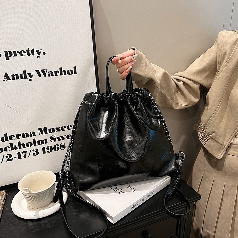 Simple Fashion Large Capacity Color Contrast Patchwork Casual Backpack