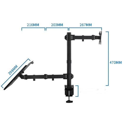 Notebook Stand Multi-function Dual Screen Monitor Stand Computer Keyboard Bracket