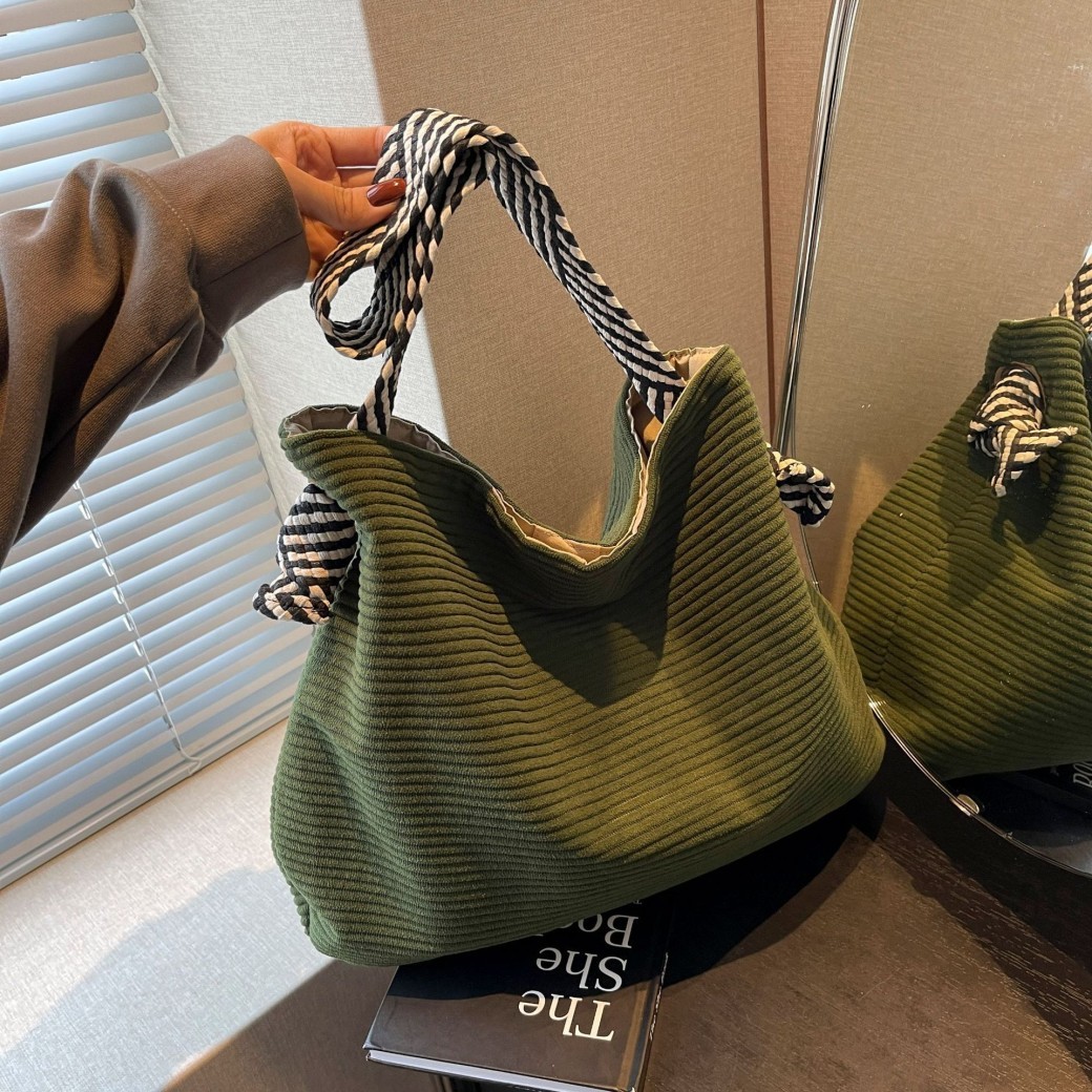 Versatile Fashion Ladies Corduroy Shoulder Bag