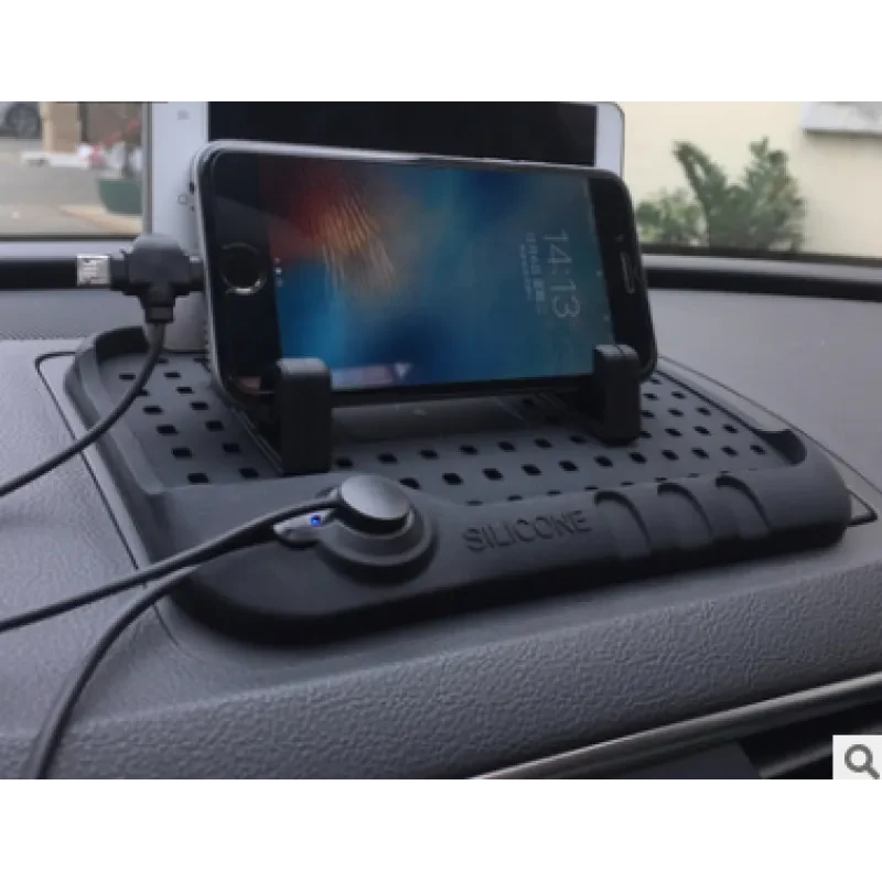 Car navigation bracket Car phone holder Magnetic USB charger Multifunctional silicone mat
