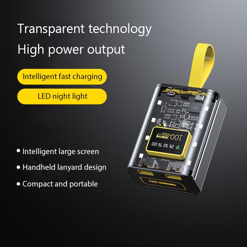 3*18650 Battery Charger Case - DIY Power Bank Box with Fast Charge, Double USB Output, and LED Night Light