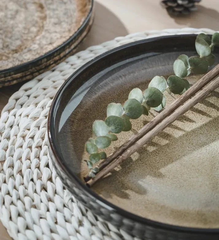 Creative Kiln Transmutation Ceramic Plate Salad Western Cuisine Plate