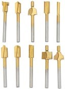 10pcs HSS Routing Router Bits Rotary