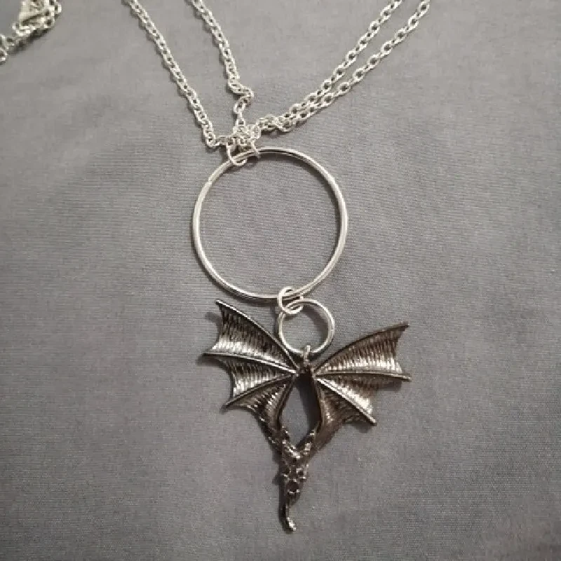 Devil Wings Metal Pendant Necklace