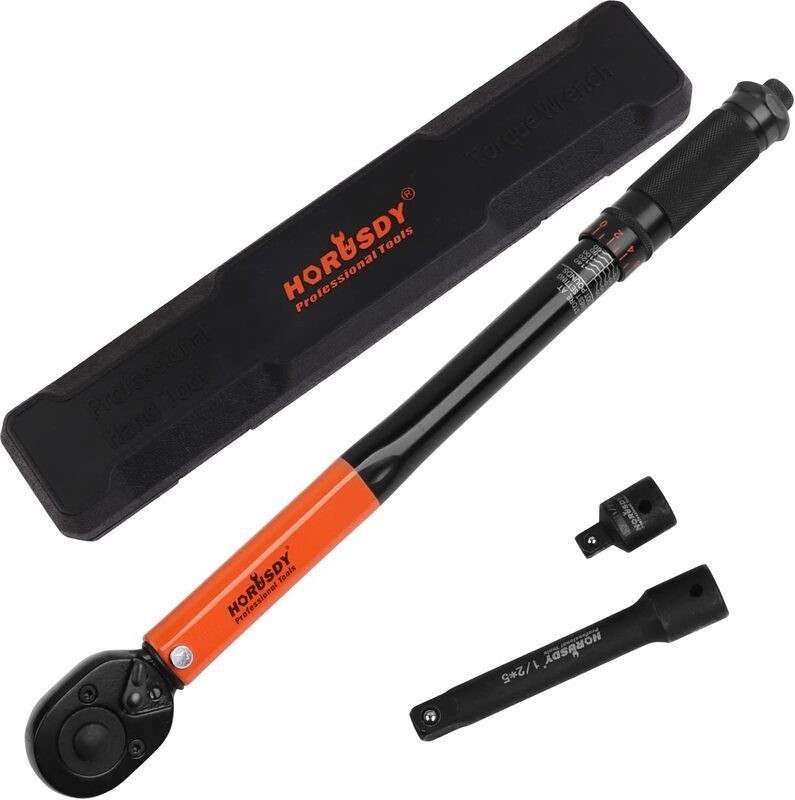 HORUSDY Click Torque Wrench Ratchet Socket Adaptor Extension 1/2" Drive