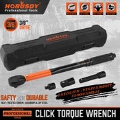 HORUSDY Click Torque Wrench Ratchet Socket Adaptor Extension 3/8" Drive