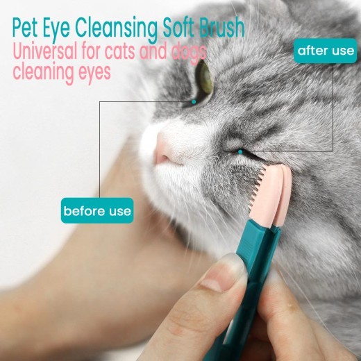 Friendly Kitten Rub Handheld Cat Eye Wipe Rub Poo Brush Cleaning