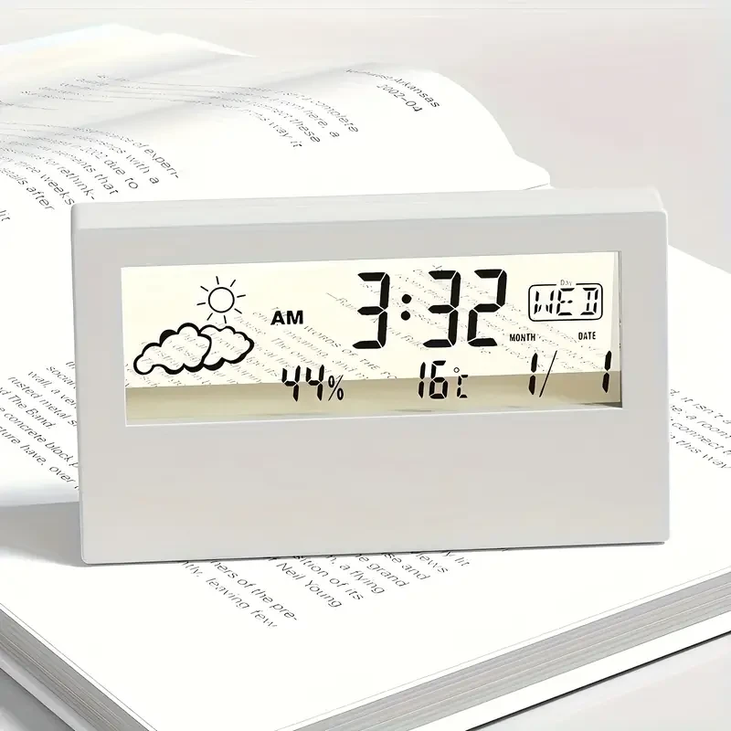 Silent LED Digital Clock with Weather