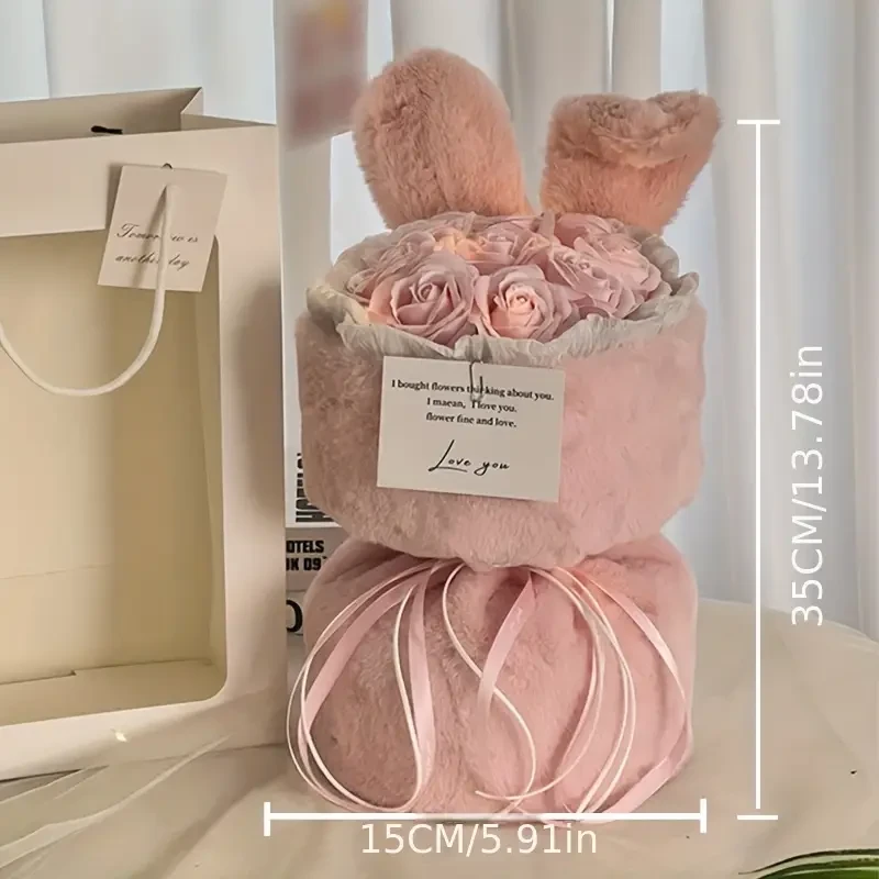1pc Rabbit Rose Simulation Flowers