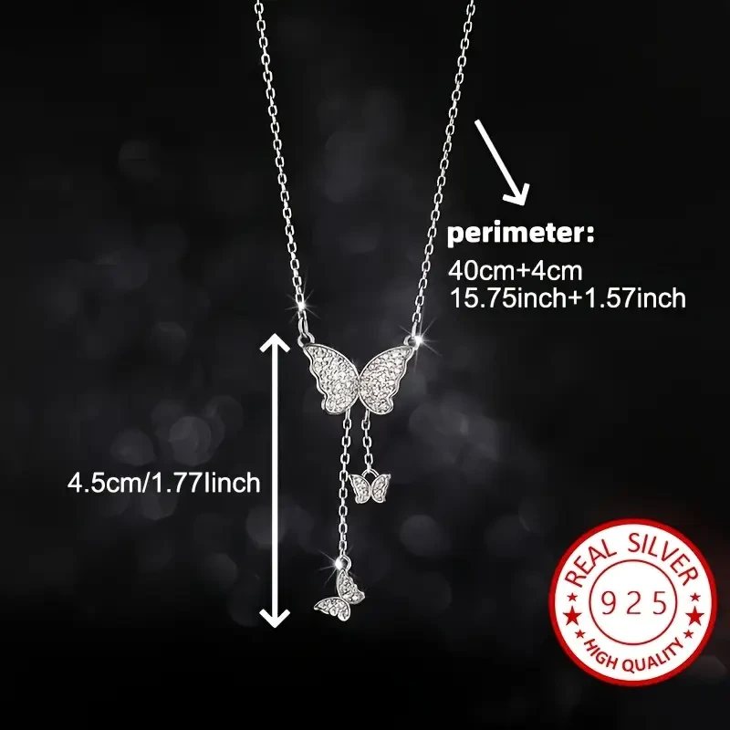 Women'S Stylish Necklace Featuring an Elegant Butterfly Design