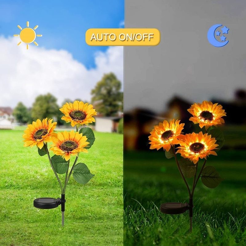 Solar LED Lights Outdoor Sunflower Lamp