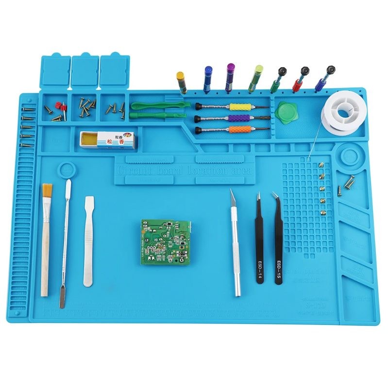 Soldering Station Mat Insulation Silicone Magnetic Repair Work Platform
