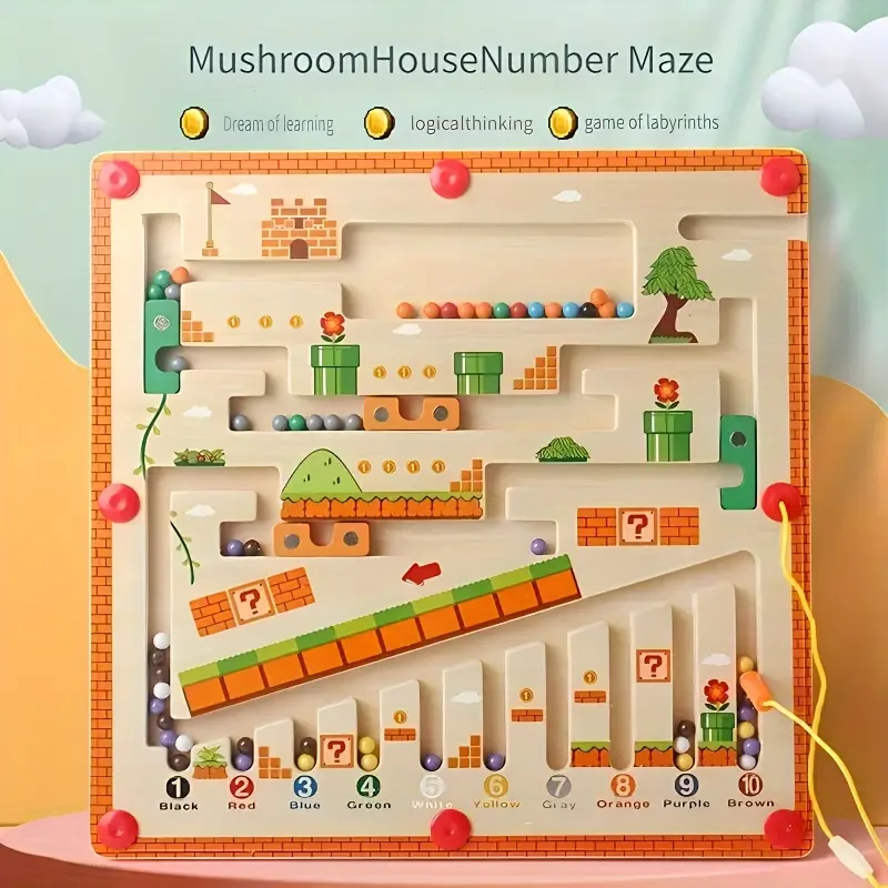 Magnetic Mushroom House Puzzle