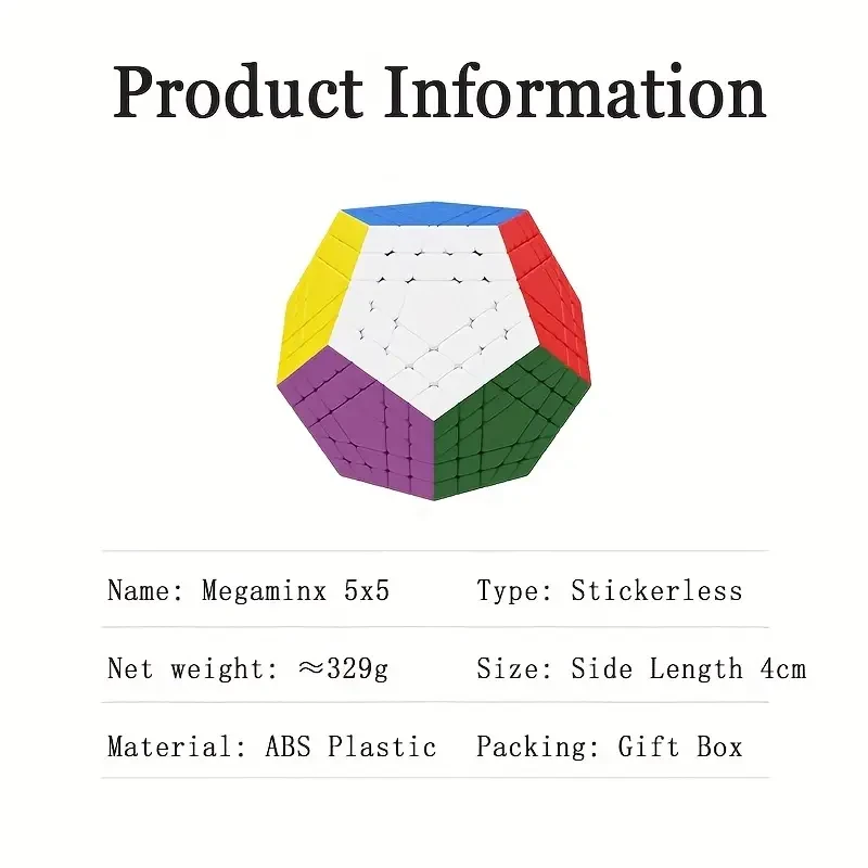 Megaminx 5x5x5 Dodecahedron Speed Cube