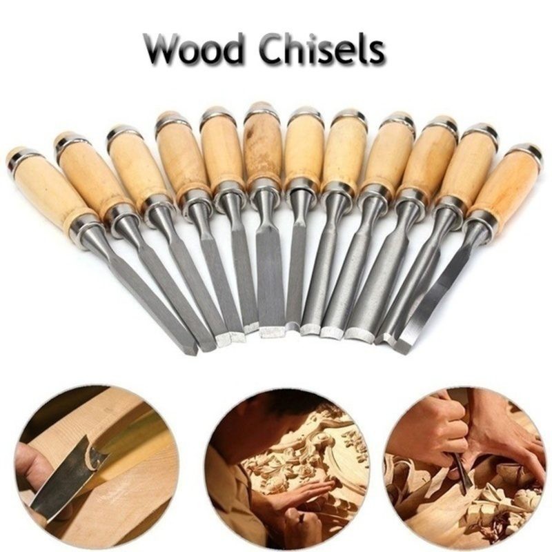 12PCS Wood Carving Knife Hand Chisel Set