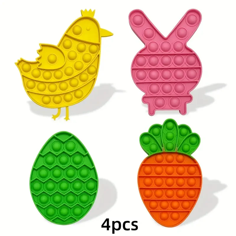 4pcs Easter Fidget Sensory Pop Toys for Youngsters