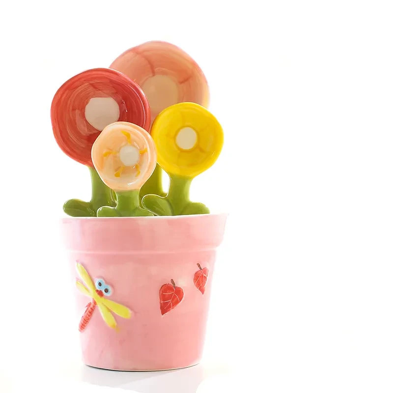 Ceramic Flower Spoon Underglaze