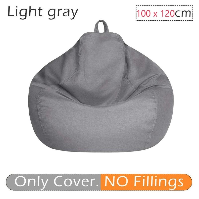 Bean Bag Chair Cover Sofa Cushion Light Gray