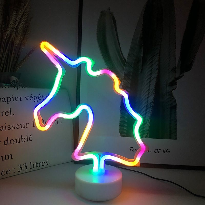 LED Lamp Unicorn Neon Sign Night Light