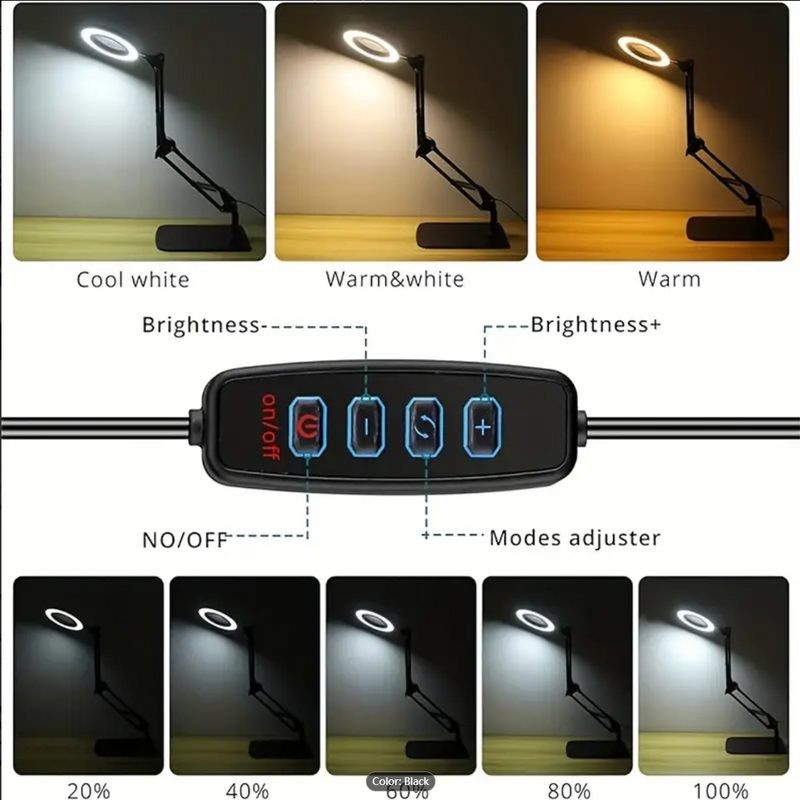 Magnifying Desk Lamp LED Magnifier