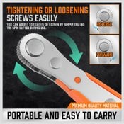 HORUSDY 1/4" Mini Ratchet Wrench Quarters Screwdriver Bits Set