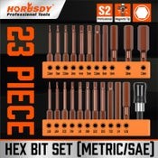 HORUSDY 23pcs Magnetic Hex Key Allen Drill Bit Set S2
