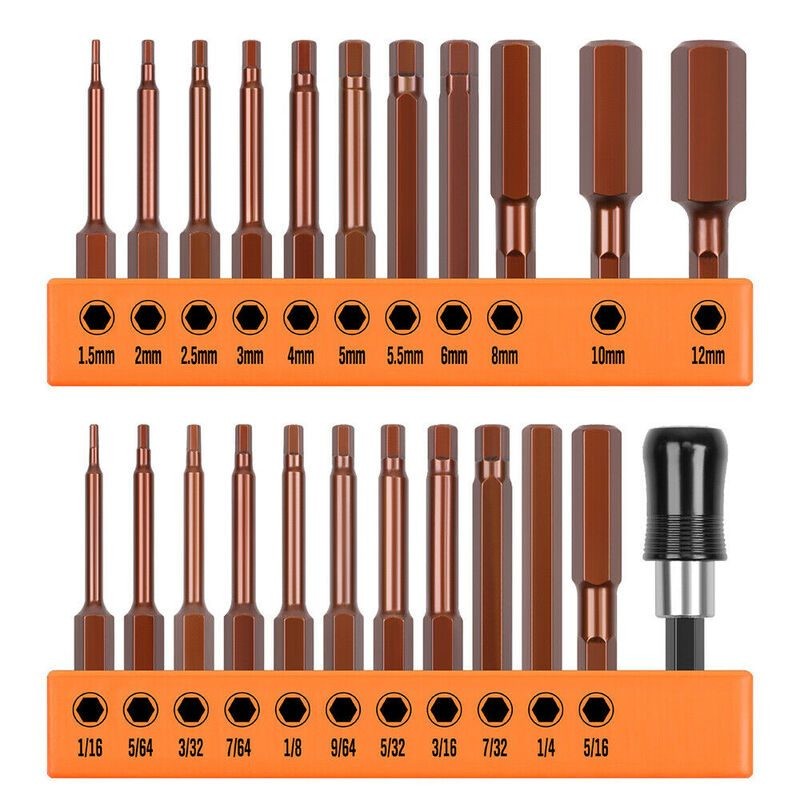 HORUSDY 23pcs Magnetic Hex Key Allen Drill Bit Set S2