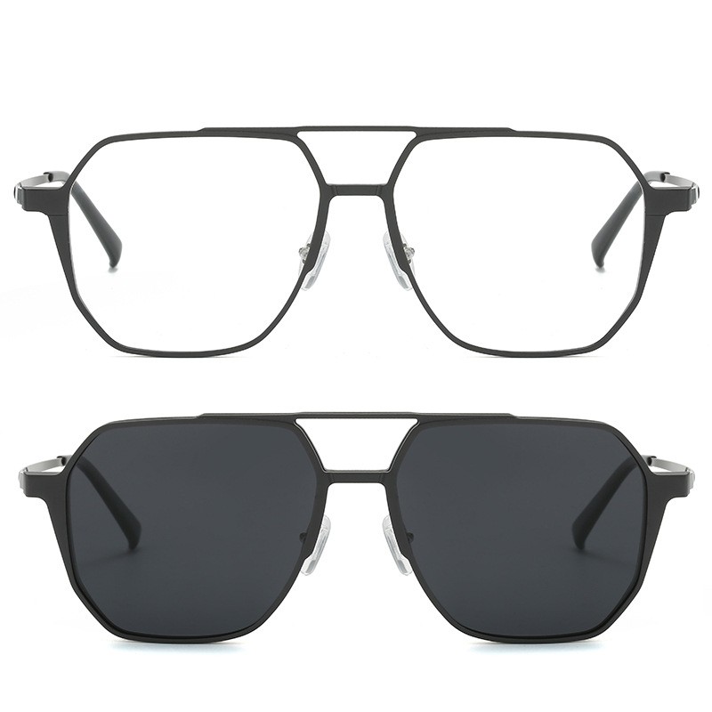 Driving Men's Three-in-one Magnetic Aluminum Magnesium Glasses