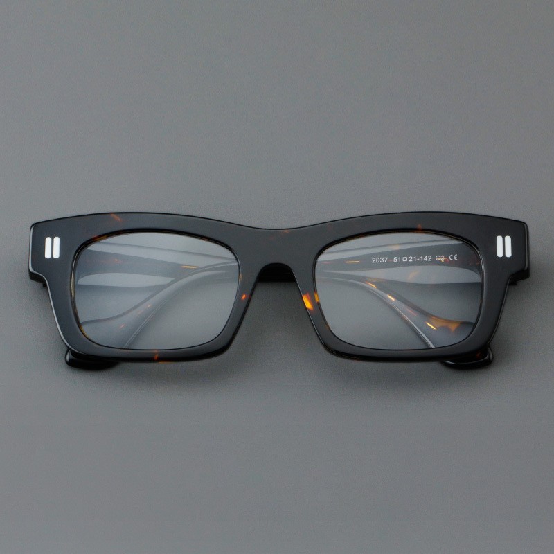 Thick Plate Glasses Patchwork Retro Frame