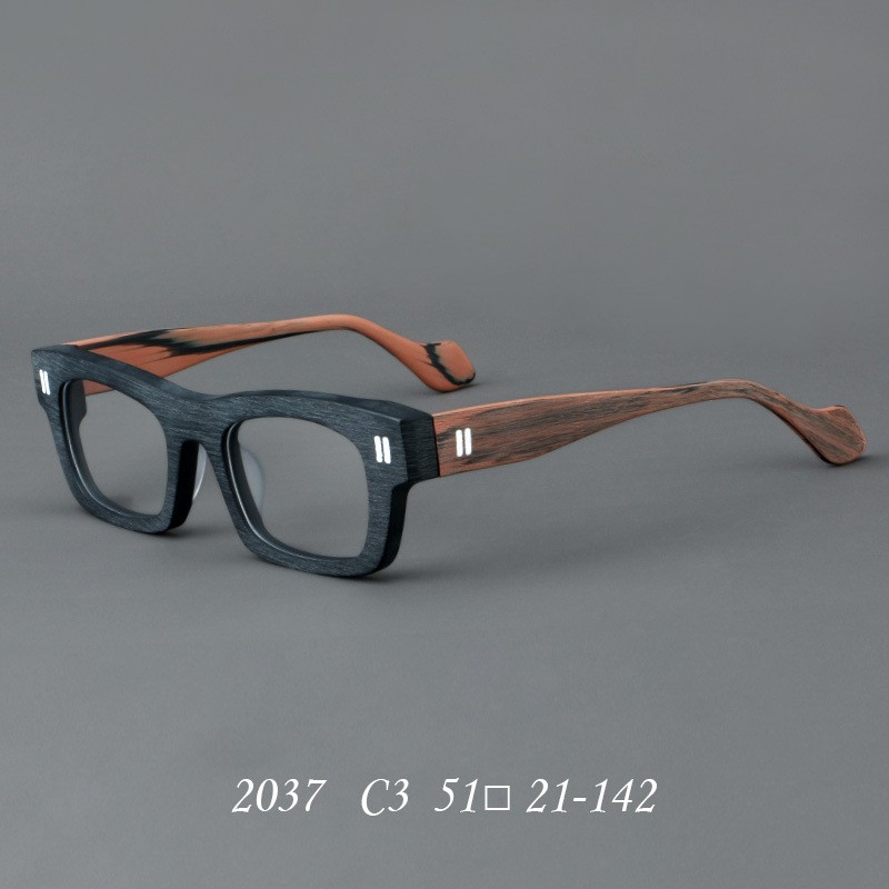 Thick Plate Glasses Patchwork Retro Frame