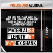 Screwdriver Bit Set 32pcs Extra Long Hex Torx Key Drill Phillips Slot