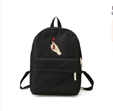 Embroidered Rose Backpack