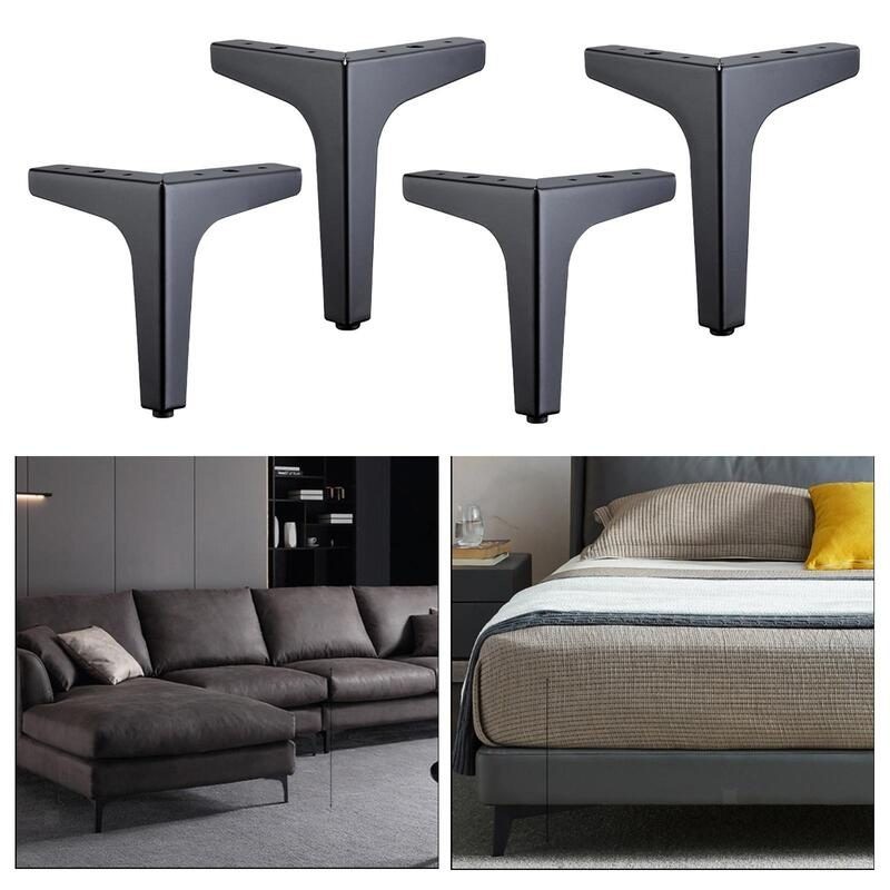 Metal Sofa Chair Table Furniture Legs 4pcs Set Black