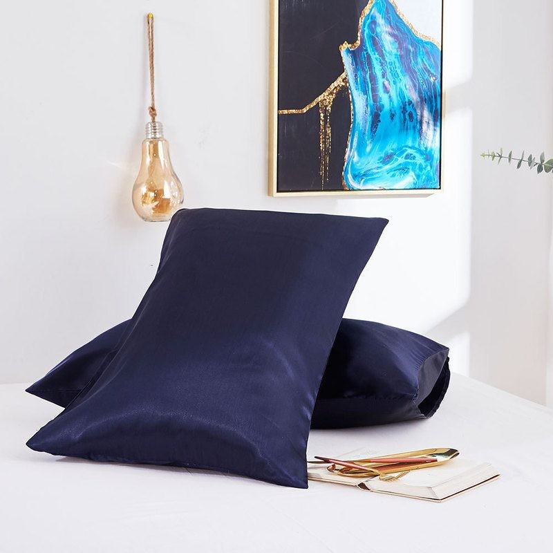 Satin Pillowcase Blue 2PC