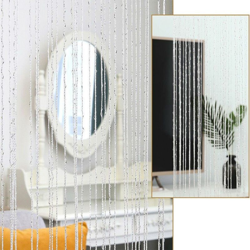 Door Curtain Divider Silver