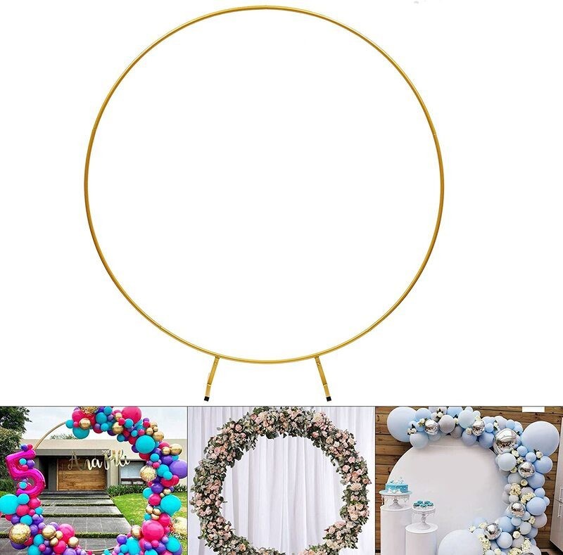 2M Gold Circle Arch Stand Wedding Decoration