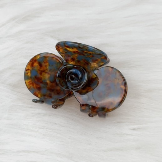 French Style Cold Medium Rose Flower Barrettes