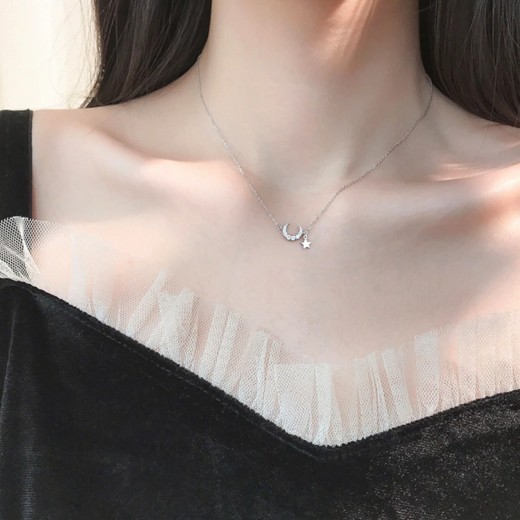 Diamond Pendant Necklace Women's Summer All-matching