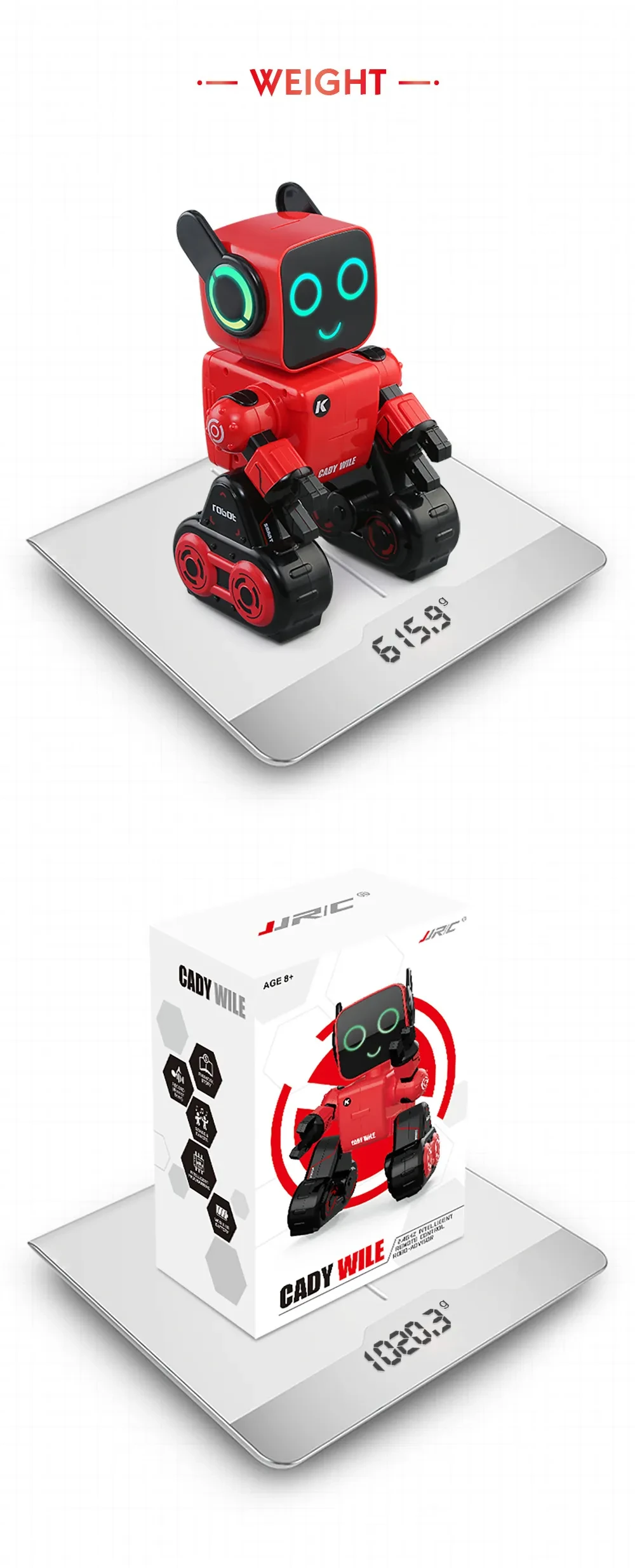 Red Intelligent Remote Control Robot