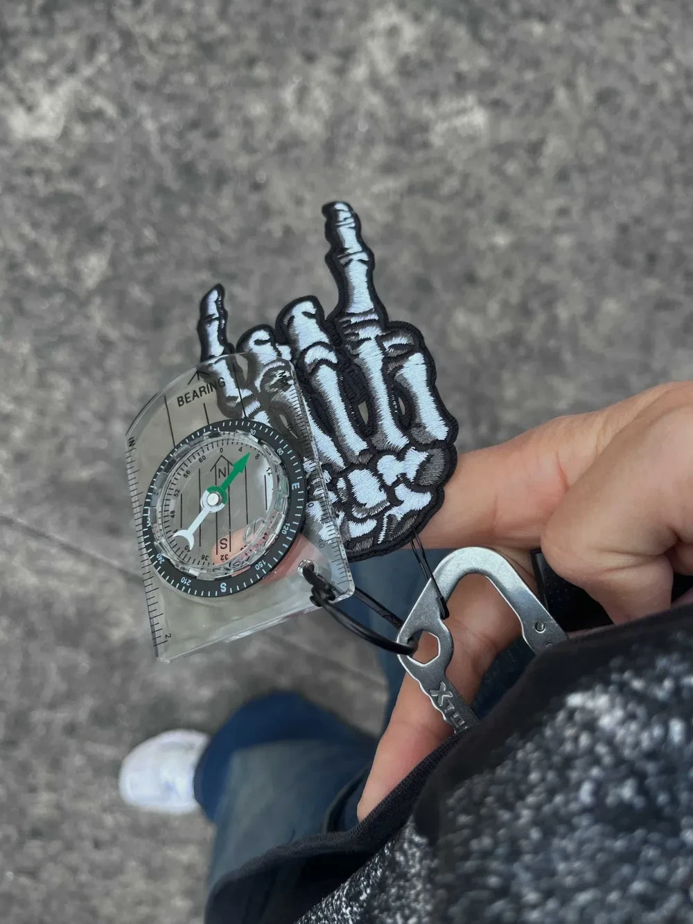 Keychain Accessories Climbing Button Carabiner Skull Pendant